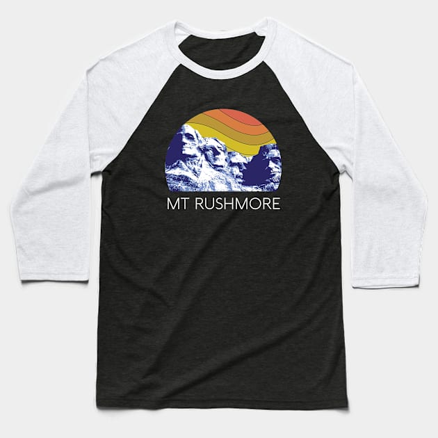 Mount Rushmore Shirt Black Hills South Dakota Retro National Park USA President Monument Baseball T-Shirt by Shirtsurf